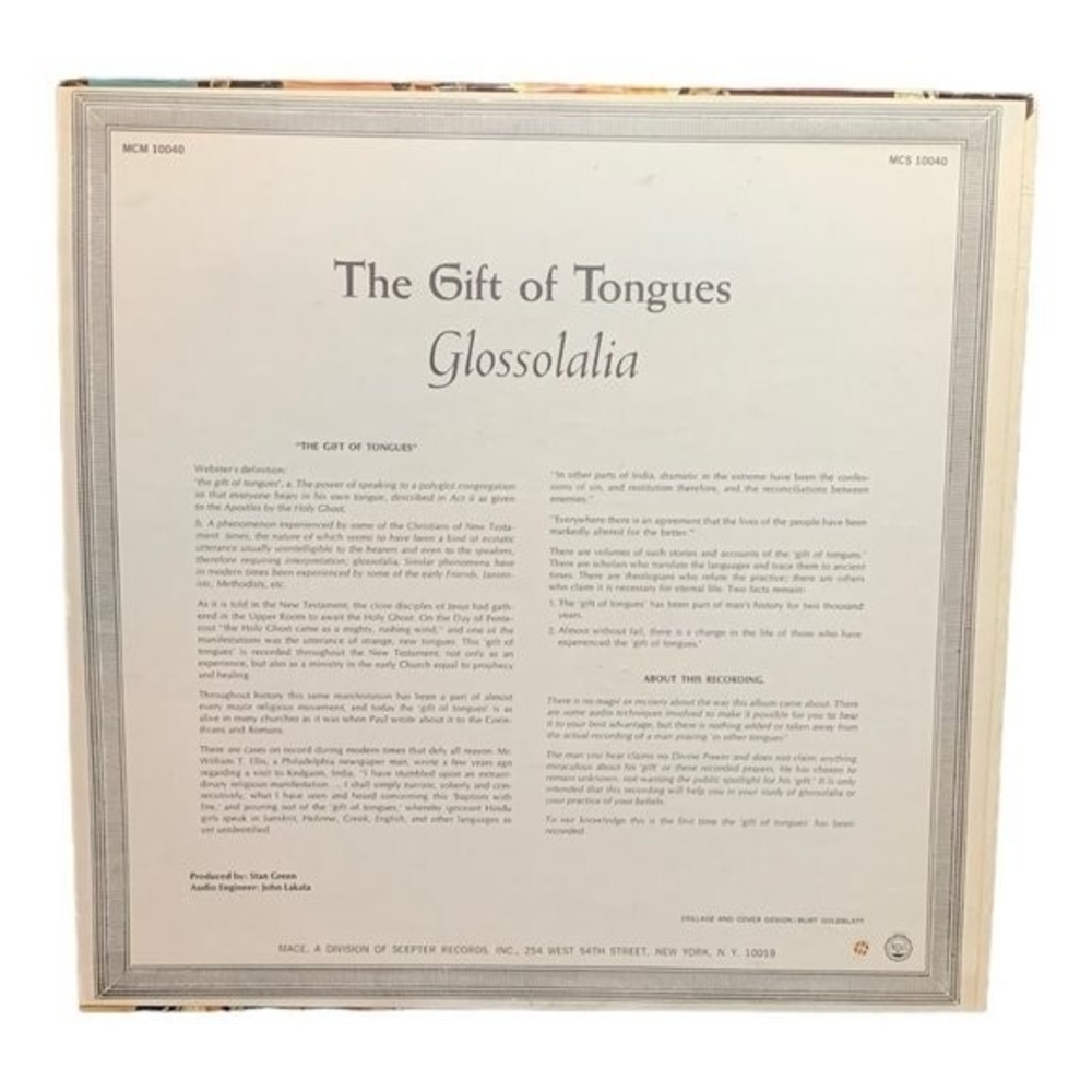 LP Unknown Artist - The Gift Of Tongues - Glossolalia Vinyl Record - Picture 2 of 2